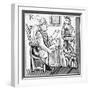 Illustration of a Fortune Teller Reading Magical Signs to a Paying Customer-null-Framed Giclee Print