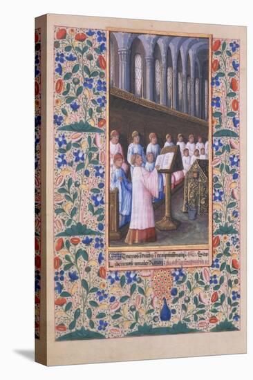 Illustration of a Funeral Service, from the Book of Hours of Louis DOrleans, 1469-Jean Colombe-Stretched Canvas