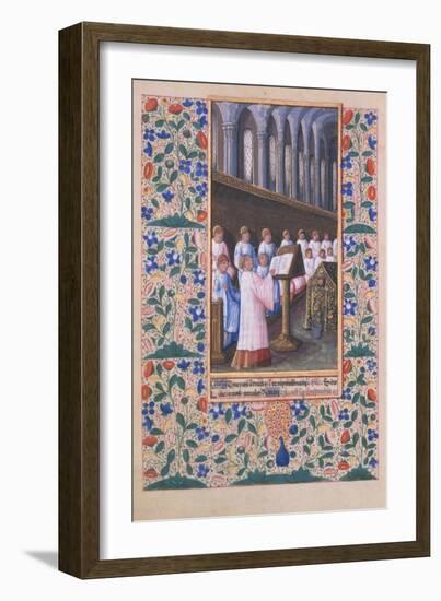 Illustration of a Funeral Service, from the Book of Hours of Louis DOrleans, 1469-Jean Colombe-Framed Giclee Print