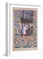 Illustration of a Funeral Service, from the Book of Hours of Louis DOrleans, 1469-Jean Colombe-Framed Giclee Print