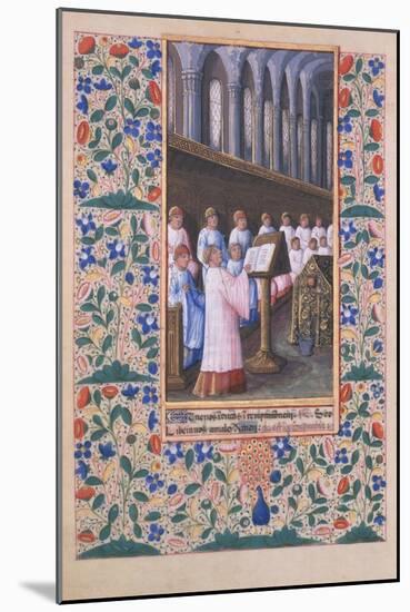 Illustration of a Funeral Service, from the Book of Hours of Louis DOrleans, 1469-Jean Colombe-Mounted Giclee Print