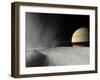 Illustration of a Geyser Erupting on the Surface of Enceladus-Stocktrek Images-Framed Premium Photographic Print