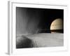 Illustration of a Geyser Erupting on the Surface of Enceladus-Stocktrek Images-Framed Photographic Print