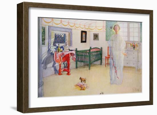 Illustration of a Ghost or an Angel, from "En Plein Soleil," 1910-Carl Larsson-Framed Giclee Print