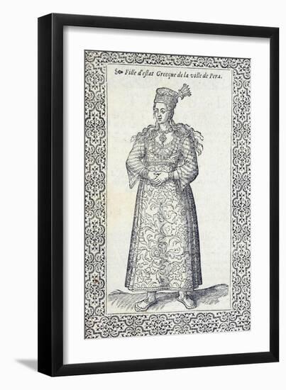 Illustration of a Greek Girl from Pera-null-Framed Giclee Print