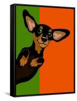 Illustration Of A Happy Playful Dachchund-TeddyandMia-Framed Stretched Canvas