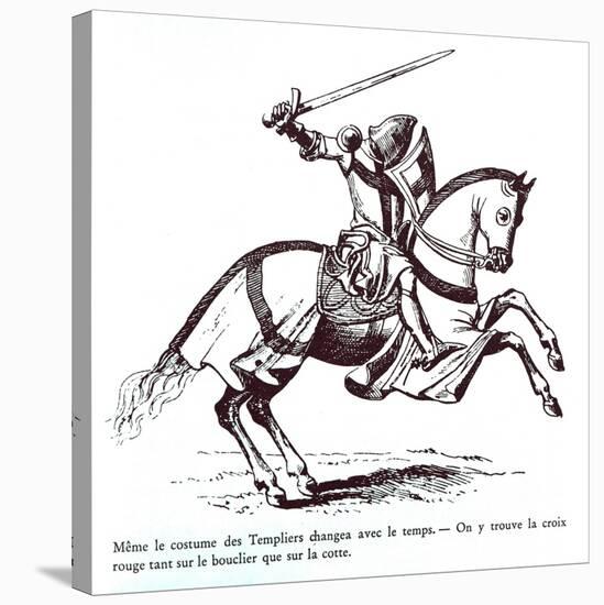 Illustration of a Knight Templar-null-Stretched Canvas