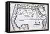 Illustration of a Map of Africa-null-Framed Stretched Canvas