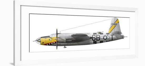 Illustration of a Martin-B-26 Marauder-Stocktrek Images-Framed Photographic Print