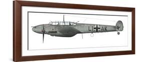 Illustration of a Messerschmitt Bf-110C of the German Air Force-Stocktrek Images-Framed Art Print