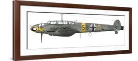 Illustration of a Messerschmitt Bf-110D of the German Air Force-Stocktrek Images-Framed Premium Giclee Print