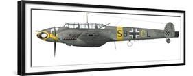 Illustration of a Messerschmitt Bf-110D of the German Air Force-Stocktrek Images-Framed Premium Giclee Print