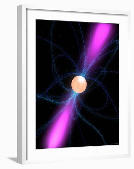 Illustration of a Pulsar-Stocktrek Images-Framed Photographic Print