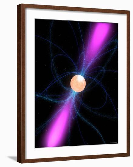 Illustration of a Pulsar-Stocktrek Images-Framed Photographic Print