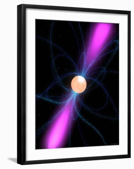 Illustration of a Pulsar-Stocktrek Images-Framed Photographic Print