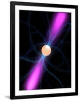 Illustration of a Pulsar-Stocktrek Images-Framed Photographic Print