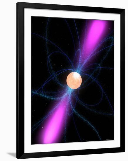 Illustration of a Pulsar-Stocktrek Images-Framed Photographic Print