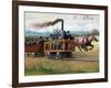 Illustration of a Race Between a Locomotive and a Horse-Drawn Car-null-Framed Giclee Print