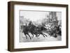 Illustration of a Roman Chariot Race-Bettmann-Framed Photographic Print