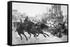 Illustration of a Roman Chariot Race-Bettmann-Framed Stretched Canvas