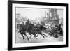 Illustration of a Roman Chariot Race-Bettmann-Framed Photographic Print