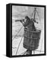 Illustration of a Sailor in Crows Nest-null-Framed Stretched Canvas