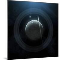 Illustration of a Simple Planet and its Ring System-Stocktrek Images-Mounted Photographic Print