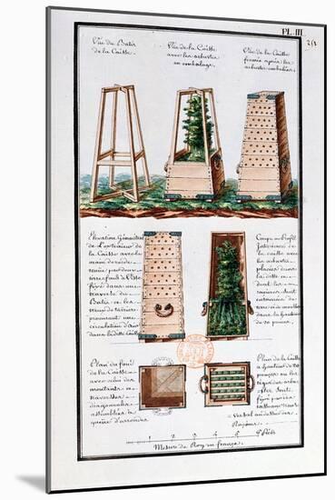 Illustration of a Special Cabinet for Transporting Shrubs and Bushes-Gaspard Duche de Vancy-Mounted Giclee Print