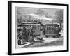 Illustration of a Steam Tramway in Paris in 1876-Stefano Bianchetti-Framed Giclee Print