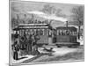 Illustration of a Steam Tramway in Paris in 1876-Stefano Bianchetti-Mounted Giclee Print