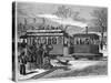 Illustration of a Steam Tramway in Paris in 1876-Stefano Bianchetti-Stretched Canvas