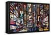 Illustration of a Street in New York City-isaxar-Framed Stretched Canvas