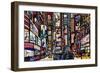 Illustration of a Street in New York City-isaxar-Framed Premium Giclee Print