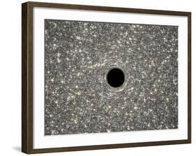 Illustration of a Supermassive Black Hole in the Middle of a Dense Galaxy-null-Framed Art Print