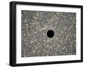 Illustration of a Supermassive Black Hole in the Middle of a Dense Galaxy-null-Framed Art Print