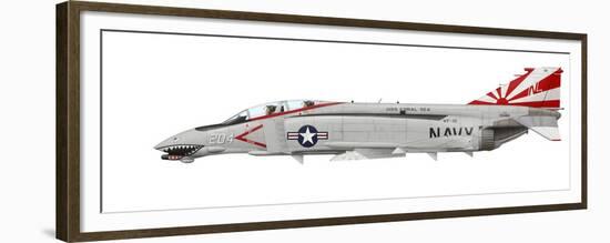 Illustration of a U.S. Navy F-4N Phantom Ii-Stocktrek Images-Framed Premium Giclee Print