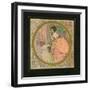 Illustration of a Woman Putting on Her Makeup-null-Framed Art Print