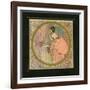 Illustration of a Woman Putting on Her Makeup-null-Framed Art Print