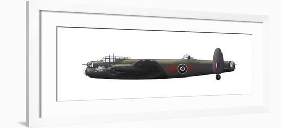 Illustration of a World War II Era Avro Lancaster Bomber-Stocktrek Images-Framed Photographic Print