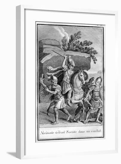 Illustration of Alcibiades Defending Socrates in a Fight-Stefano Bianchetti-Framed Giclee Print