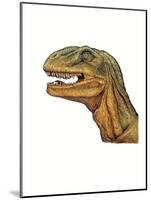 Illustration of Allosaurus, Close Up of Head-null-Mounted Giclee Print