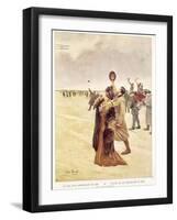 Illustration of an Airplane Flight, New York Herald, 1909-Jean Béraud-Framed Giclee Print