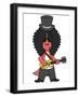 Illustration of An Allosaurus Guitar Playing Dressed Like Slash-Stocktrek Images-Framed Photographic Print