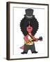 Illustration of An Allosaurus Guitar Playing Dressed Like Slash-Stocktrek Images-Framed Photographic Print