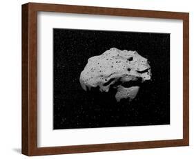 Illustration of an Asteroid in Outer Space-null-Framed Art Print