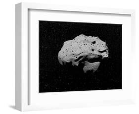 Illustration of an Asteroid in Outer Space-null-Framed Art Print