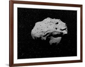 Illustration of an Asteroid in Outer Space-null-Framed Art Print