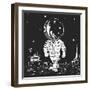 Illustration of an Astronaut Going on A Planet-JoeBakal-Framed Art Print