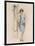 Illustration of an Attractive Flapper Girl Admiring Herself in the Mirror-null-Framed Art Print