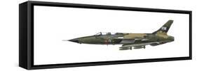 Illustration of an F-105F Thunderchief Fighter-Bomber-Stocktrek Images-Framed Stretched Canvas